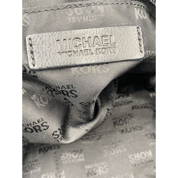 Auth. MICHAEL KORS Black Hudson Downtown Suede Shoulder Tote Bag E-1205‎ - Picture 8 of 9